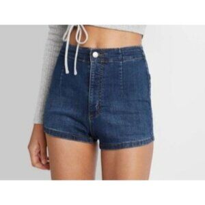 Wild Fable Women's Super-High Rise Jean Shorts Dark Wash 18